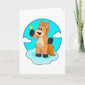 Pferd auf Wolken Karte (Vorderseite)