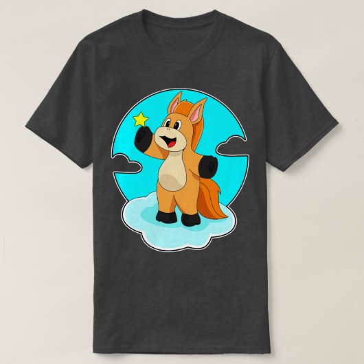 Pferd auf Wolken T-Shirt (Design vorne)