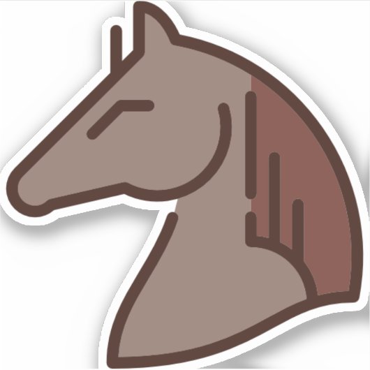 Pferd Aufkleber (Vorderseite)