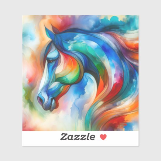 Pferd Aufkleber (Blatt)