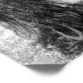 Pferd aus schwarzem Hengst Poster (Ecke)