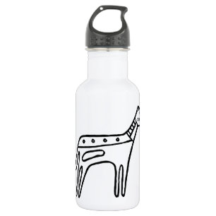 Pferd, australischer zeichn (Aborigine) Edelstahlflasche