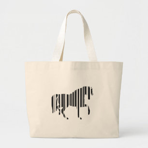 PFERD BAR CODE Zebra Barcode Muster Design Jumbo Stoffbeutel