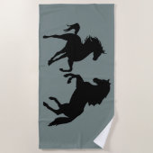 Pferd Beach Handtuch Ihre Farben (Vorderseite)