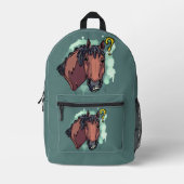 Pferd Bedruckter Rucksack (Vorderseite)