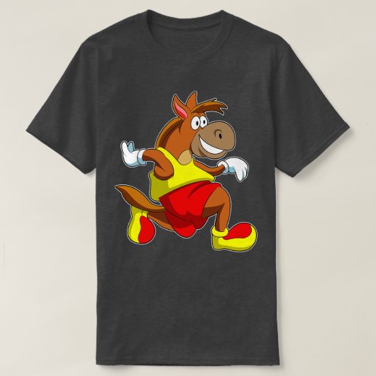 Pferd bei Rennen 2 T-Shirt (Design vorne)