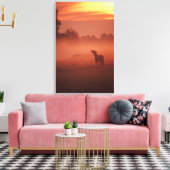 Pferd bei Sonnenaufgang Leinwanddruck (Insitu (Wohnzimmer))