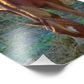 Pferd bei Sonnenuntergang Fotodruck (Ecke)