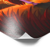 Pferd bei Sonnenuntergang Fotodruck (Ecke)