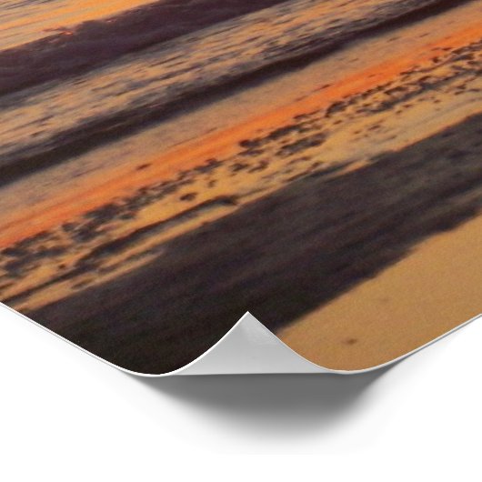 Pferd bei Sonnenuntergang Poster (Ecke)