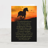 Pferd Beileid mit spiritueller Poeerkarte Karte (Vorderseite)