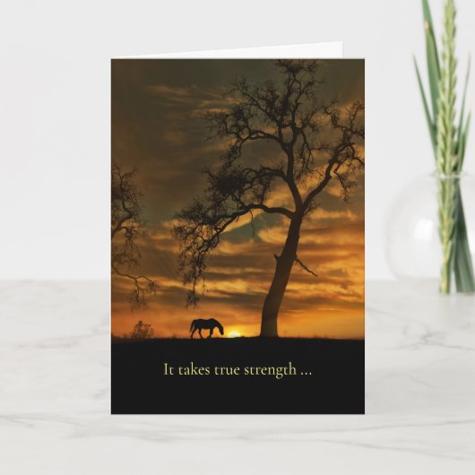 Pferd Beileid Pferdeabbau Karte (Vorderseite)