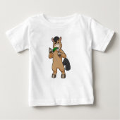 Pferd beim Essen Vegan Baby T-shirt (Vorderseite)