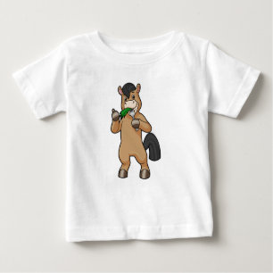 Pferd beim Essen Vegan Baby T-shirt