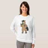 Pferd beim Essen Vegan T-Shirt (Vorne ganz)