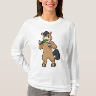 Pferd beim Essen Vegan T-Shirt