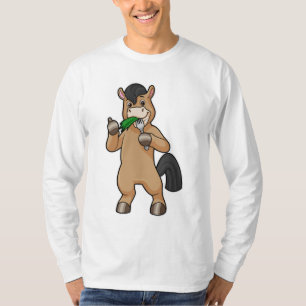 Pferd beim Essen Vegan T-Shirt