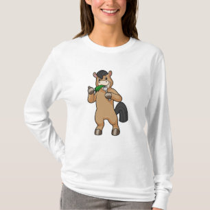 Pferd beim Essen Vegan T-Shirt