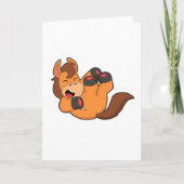 Pferd beim Lachen Karte (Vorderseite)