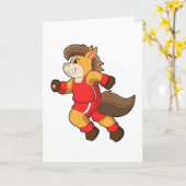 Pferd beim Laufen Karte (Gelbe Blume)