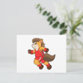 Pferd beim Laufen Postkarte (Stehend Vorderseite)