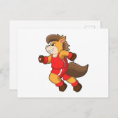 Pferd beim Laufen Postkarte (Vorne/Hinten)