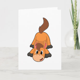 Pferd beim Spielen Karte