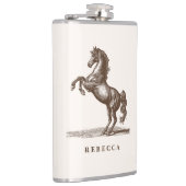 Pferd Benutzerdefinierter Name Reitstil Elegant Flachmann (Rechts)