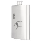 Pferd beschuht Monogramm Flachmann (Links)