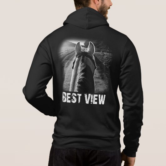Pferd beste Aussicht von Pferdebackideen Geschenk  Hoodie (Rückseite)