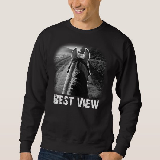 Pferd beste Aussicht von Pferdebackideen Geschenk Sweatshirt (Vorderseite)