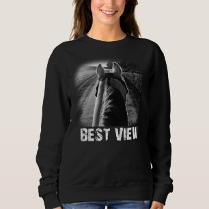 Pferd beste Aussicht von Pferdebackideen Geschenk  Sweatshirt