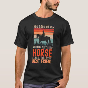 Pferd Bestfriend Reitsport Reiten Pferd T-Shirt