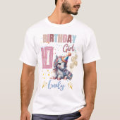 Pferd Birthday Girl Reittier Party Design T-Shirt (Vorderseite)