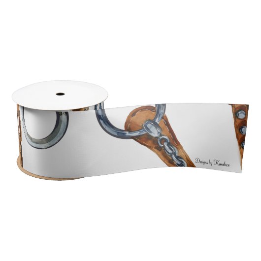 Pferd-Bit Themed Band Satinband (Spule)