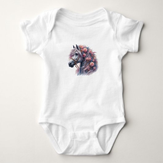 Pferd Body Baby Strampler (Vorderseite)