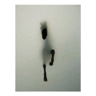 Pferd bricht durch den Nebel - Abstrakte Kunst Poster