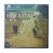 Pferd, Buggy und Fahrräder Fliese (Vorderseite)