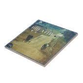 Pferd, Buggy und Fahrräder Fliese (Seite)