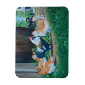 Pferd/Buggy und Lachs Magnet (Vertikal)