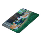 Pferd/Buggy und Lachs Magnet (Linke Seite)