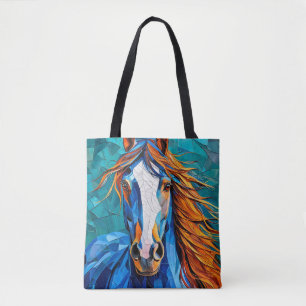 Pferd Buntglas Tasche