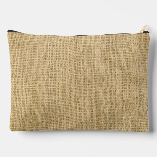 Pferd Cameo auf Burlap Personalisiert Zubehörtasche (Rückseite)