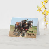 Pferd Clydesdale Foto Beileid Karte (Gelbe Blume)