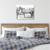 Pferd "Comanche" der einzige Überlebende des Custe Leinwanddruck (Insitu (Schlafzimmer))