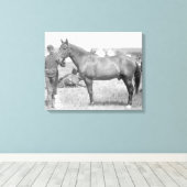 Pferd "Comanche" der einzige Überlebende des Custe Leinwanddruck (Insitu (Holzboden))