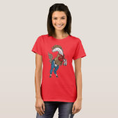 Pferd Cowboy Cowboyhut T-Shirt (Vorne ganz)