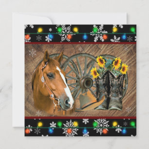 Pferd Cowboy-Stiefel Cowboyhut Weihnachten