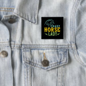 Pferd - Crazy Horse Lady Button (Beispiel)