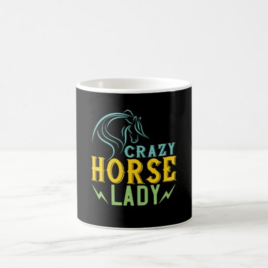Pferd - Crazy Horse Lady Kaffeetasse (Mittel)